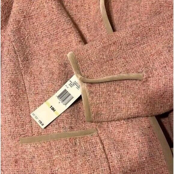 NWT Jones New York Collection Womens V-Wool 18W Suit Pink Copenhagen Blazer $199 - Picture 14 of 16